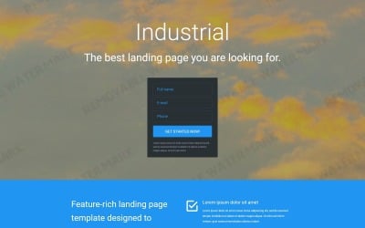 Industrial Responsive Landing Page Template