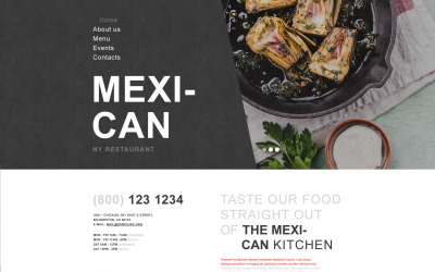 Мексиканський ресторан Muse шаблон