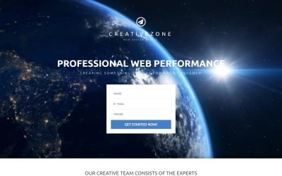 Modèle de page de destination gratuit pour le studio de conception