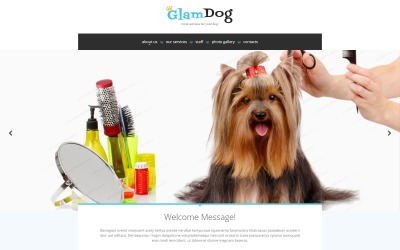 Modèle de site Web de toilettage de chien