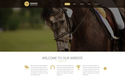 Modelo de site de criador de cavalos