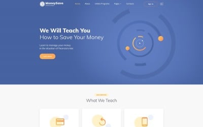 MoneySave Online School HTML5 webbplats mall