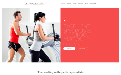 Ortopedisk klinik webbplats mall