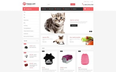 Pets OpenCart Template
