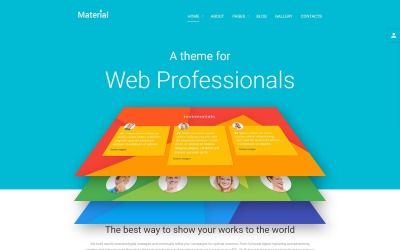 Responzivní Joomla šablona "Material" #53797