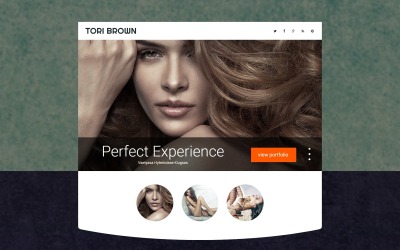 Responzivní Šablona mikrostránek "Model Agency Responsive Landing Page Template" #53799