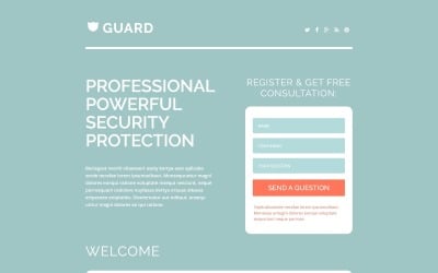 Security Responsive Landing Page Template