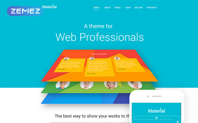 Template Joomla Responsive #53797 "Material"