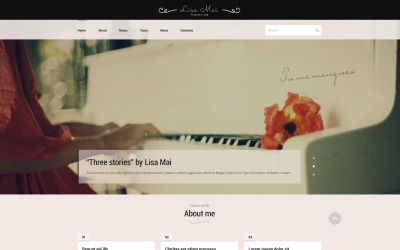 Zongora oktatási weboldal sablon