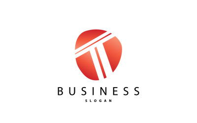 Minimal initial T-bokstavslogotyp modern V3