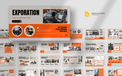 Exporation – Produkt-Roadmap-Vorlage für Google Slides
