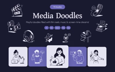Moderne media tekenset