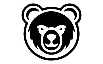 The bear logo design illustration