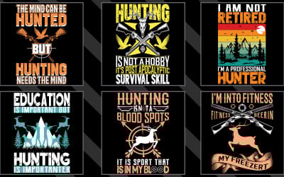 Amazing hunting bundle t shirt design