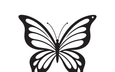Black and White Butterfly Outline
