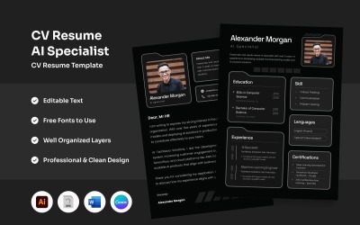 Currículo de tecnologia limpa para UI/UX e desenvolvedores