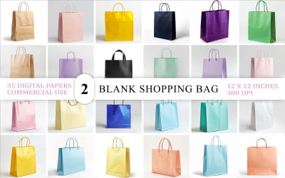 Ecommerce Product Bag Mockup | Realistic Shopping Bag Display Bundle | Paper &amp;amp; Gift Bag Branding