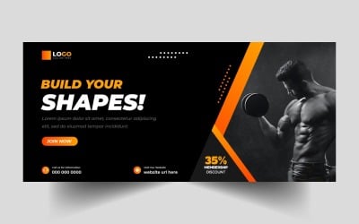 Fitness Gym Social Media Cover Banner Template Ver-1