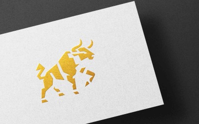 Minimalistisches geometrisches Bullenlogo