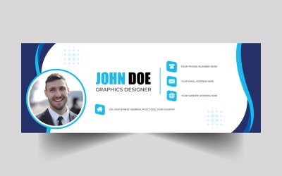 Modèle de signature de courrier électronique d&amp;#39;entreprise Ver-5