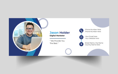 Modèle de signature de courrier électronique d&amp;#39;entreprise Ver-8