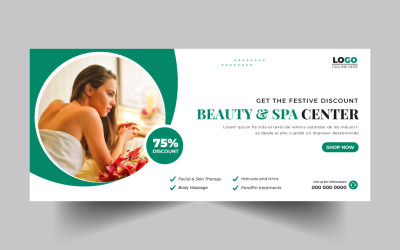 Modèle gratuit de couverture de médias sociaux pour un spa de beauté
