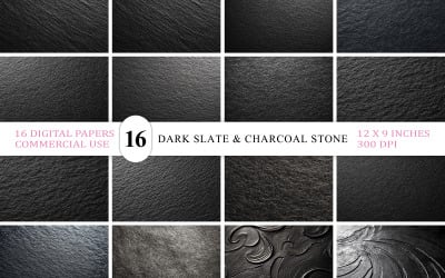 Premium Black Slate and Grainy Texture | Dark Slate Charcoal Stone Texture | Black Rock &amp;amp; Rough