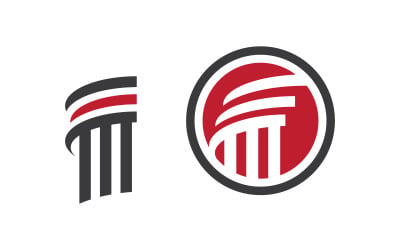 Column Justice law firm icon Logo Template vector illustration v.5