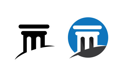 Ícone do escritório de advocacia Column Justice Logo Template ilustração vetorial v.4