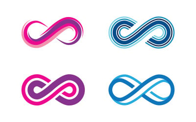 Infinity Concept Design Vector icon illustration Logo template v3.4