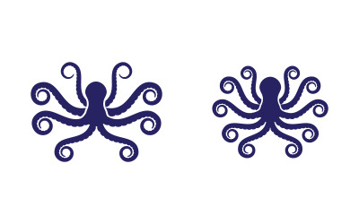Modelo de design de ilustração de ícone vetorial de polvo v3.5