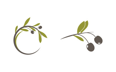 Olivolja blad vektor logo ikon illustration design v3.2