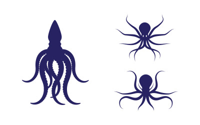 Šablona návrhu vektorové ikony chobotnice v3.3