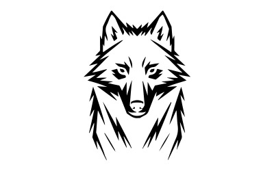 En varg silhuett vektor konst illustration