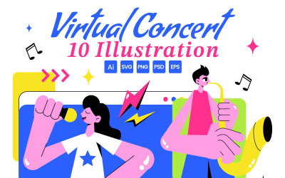 10 Virtuell konsertillustration