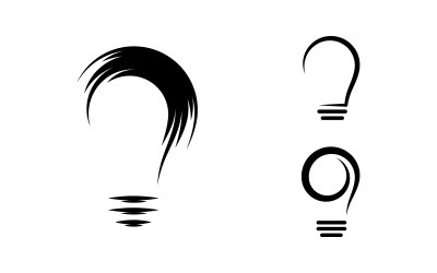 Light bulb symbol logo design template illustration v.2
