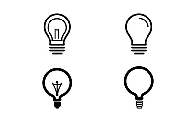 Light bulb symbol logo design template illustration v.3