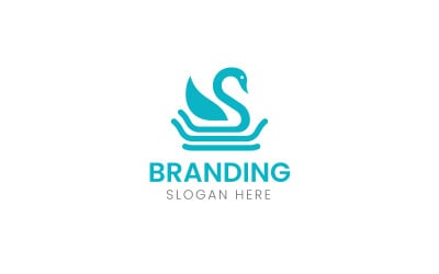 Logotipo de beleza Abstract Swan-962