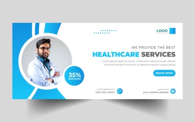 Medicinsk hälsovård Social Media Cover Banner Ver. 8