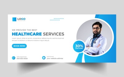 Medicinsk hälsovård Social Media Cover Banner Ver. 9