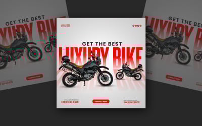 Motorcycle Social Media Post Template Design