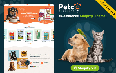 Petco – Responsives Shopify-Theme für Tiernahrung für E-Commerce