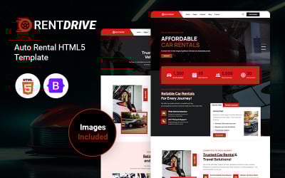 Rent Drive | Autoverhuur HTML5-websitesjabloon