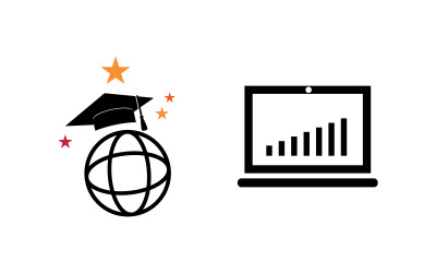 School education logo illustration design template v.4