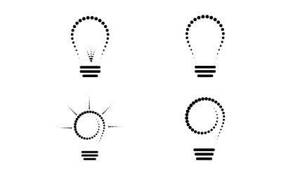 Sjabloon voor logo-ontwerp met gloeilampsymbool (v.5)