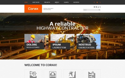 "Corax Website Template" - адаптивний Шаблон сайту №53844