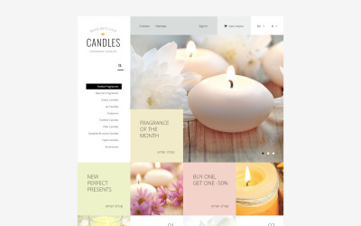 "Lumière d'une bougie" thème PrestaShop adaptatif #53808