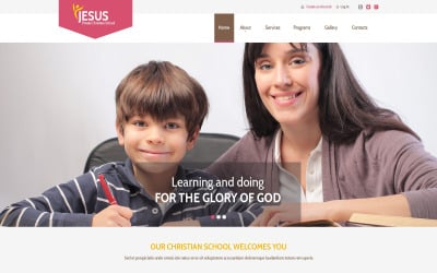 Modèle de site Web d&amp;#39;école chrétienne privée
