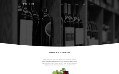 Modèle de site Web de vin exquis