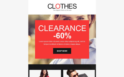 Modello di Newsletter Responsive #53852 per Un Sito di Abbigliamento